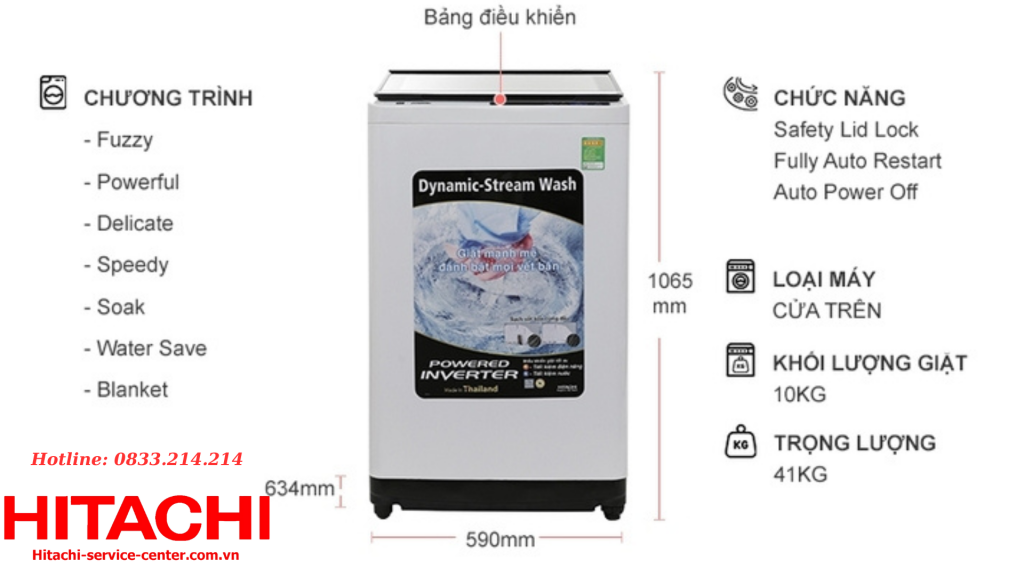 Sửa máy giặt Hitachi tại quận Hoàng Mai Uy Tín Chuyên Nghiệp