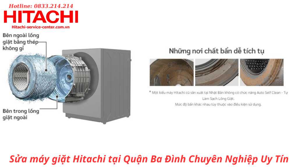 Sửa máy giặt Hitachi tại Quận Ba Đình Chuyên Nghiệp Uy Tín