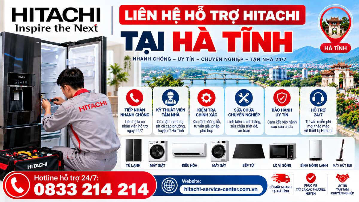 Liên hệ hỗ trợ Hitachi tại Hà Tĩnh https://hitachi-service-center.com.vn