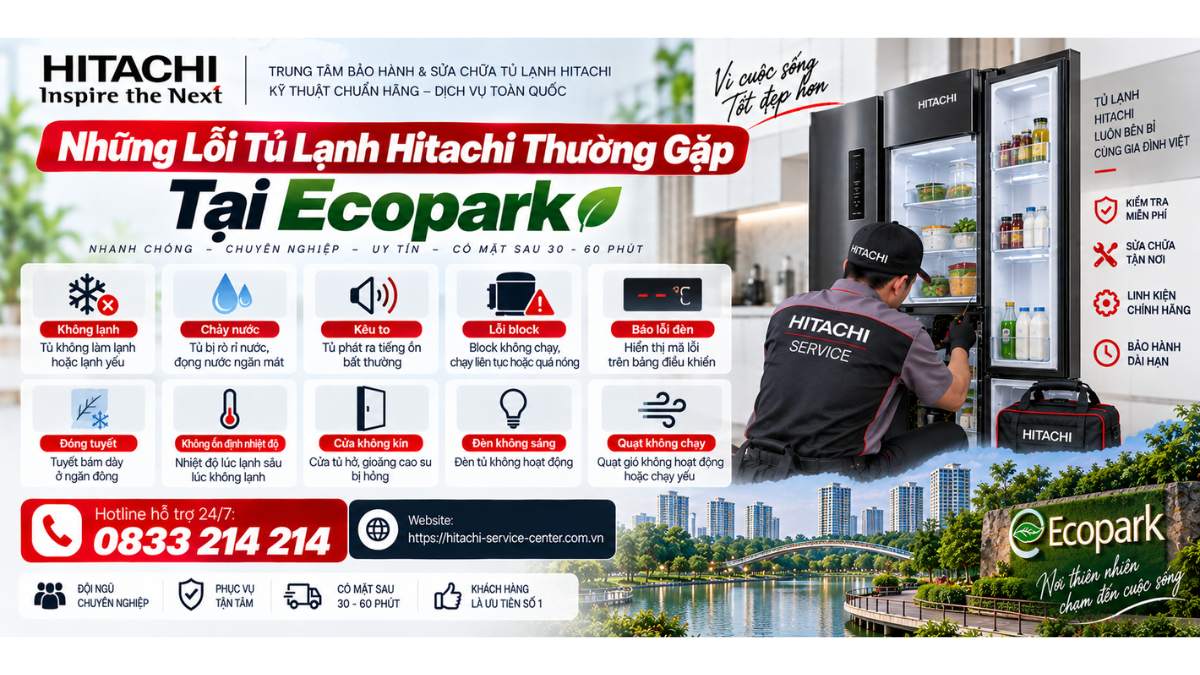 Những Lỗi Tủ Lạnh Hitachi Thường Gặp Tại Ecopark Website: https://hitachi-service-center.com.vn Hotline hỗ trợ 24/7: 📞 0833 214 214 Uy Tín